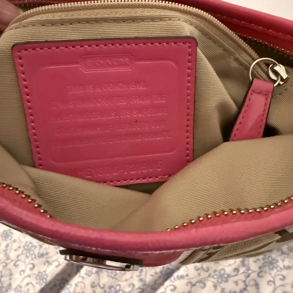 Coach Pink and Brown Crossbody Bag - Picture 8 of 9
